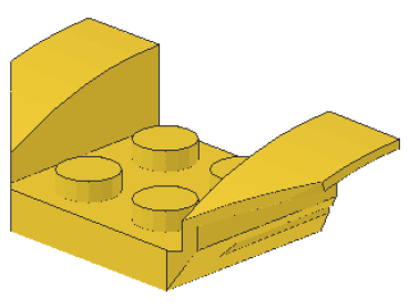 Lego Mudguard 2 x 4 (41854) yellow