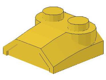 Lego Schrägstein, geschwungen 2 x 2 x 2/3 (41855) gelb
