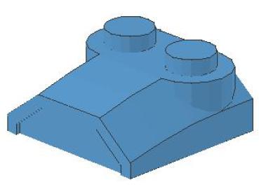 Lego Schrägstein, geschwungen 2 x 2 x 2/3 (41855) mittel blau