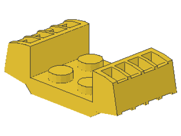 Lego Platte, modifiziert 2 x 2 (41862) gelb