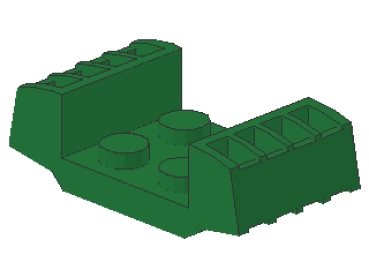 Lego Plate, modified 2 x 2 (41862) green