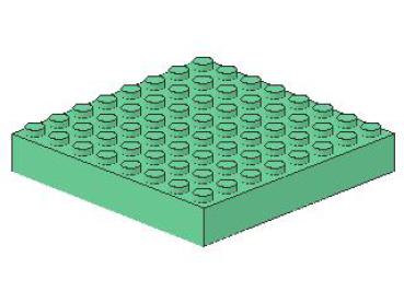 Lego Brick 8 x 8 x 1 (4201) medium green