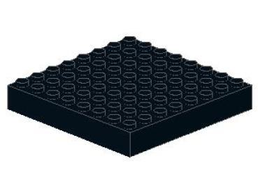 Lego Brick 8 x 8 x 1 (4201) black