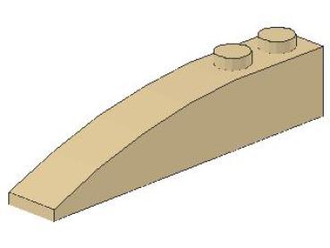 Lego Slope Stone, curved 6 x 1 x 1 (42022) tan