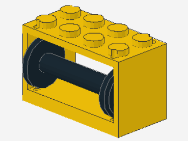 Lego Rope Drum with Holder 2 x 4 x 2 (4208/4209) yellow