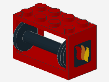 Lego Rope Drum with Holder 2 x 4 x 2 (4209p01c01) decorated