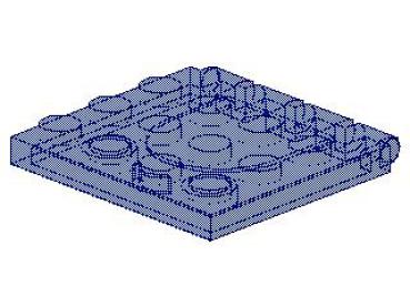 Lego Scharnier 4 x 4 (4213) Fahrzeugdach, transparent dunkel blau