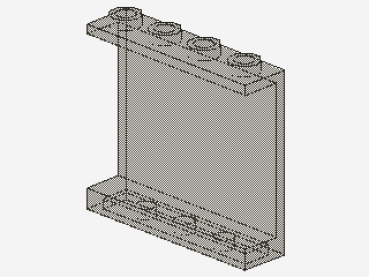 Lego Panel 1 x 4 x 3 (4215b) hollow Studs, transparent black