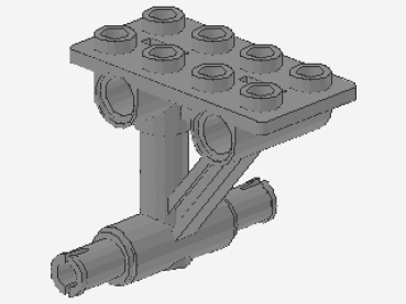 Lego Plate 2 x 4 with Chassis (42608) light bluish gray