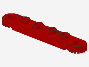 Lego Technic Platte 1 x 6 (4262) rot