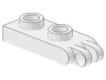 Lego Scharnier Platte 1 x 2 (4276b) weiß