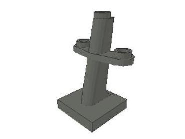 Lego Boot Mast 2 x 2 x 3 (4289) dunkel bläulich grau