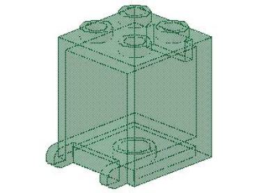 Lego Box 2 x 2 x 2 (4345) transparent green