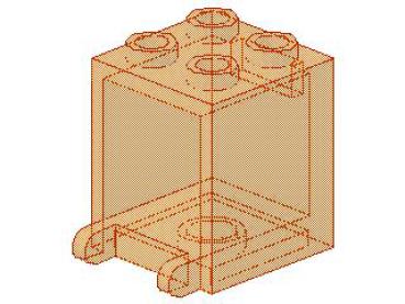 Lego Box 2 x 2 x 2 (4345) transparent neon orange