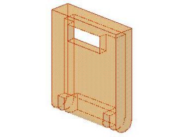 Lego Boxtür (4346) transparent neon orange