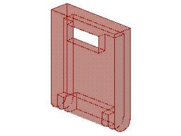 Lego Boxtür (4346) transparent rot