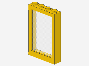 Lego Windows 1 x 4 x 5 (4347) yellow