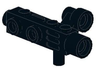 Lego Minifigur Kamera, Space Gun (4360) schwarz