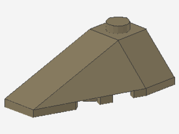 Lego Wedge, left 4 x 2 (43710) dark tan