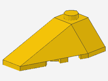 Lego Wedge, left 4 x 2 (43710) yellow
