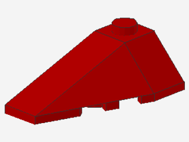 Lego Wedge, left 4 x 2 (43710) red