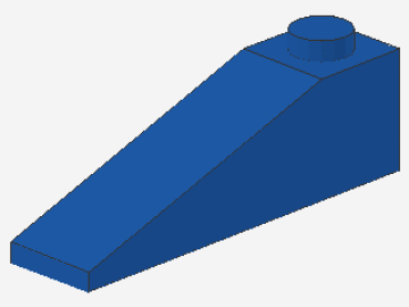 Lego Wedge, right 4 x 2 (43711) blue
