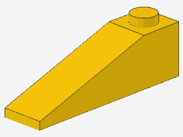 Lego Wedge, right 4 x 2 (43711) yellow