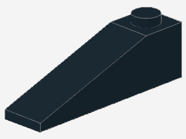 Lego Wedge, right 4 x 2 (43711) black