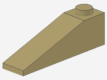 Lego Wedge, right 4 x 2 (43711) tan