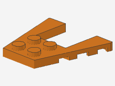 Lego Wedge Plate 4 x 4 (43719) orange