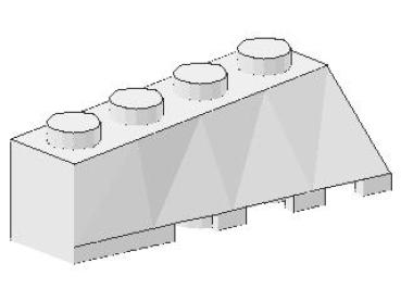 Lego Keil, schräg, links 4 x 2 ( 43721) weiß