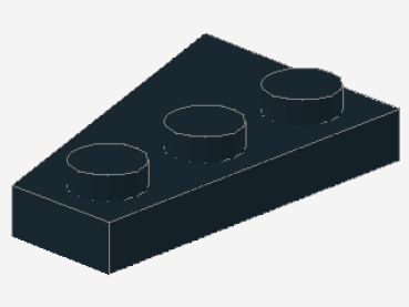 Lego Wedge Plate 3 x 2 (43722) black