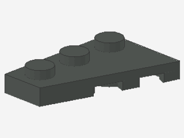 Lego Wedge Plate 3 x 2 (43723) dark gray