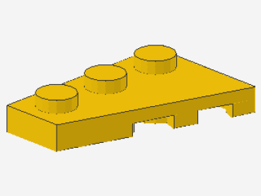 Lego Wedge Plate 3 x 2 (43723) yellow