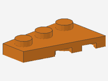 Lego Wedge Plate 3 x 2 (43723) orange