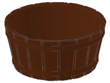 Lego Barrel, Half 5 x 5 x 2 (4424) redish brown