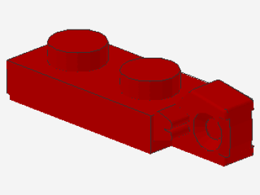 Lego Hinge Plate 1 x 2 (44301a) red