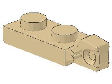 Lego Hinge Plate 1 x 2 (44301a) tan