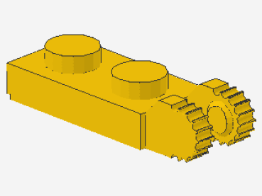 Lego Hinge Plate 1 x 2 (44302a) yellow