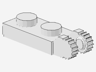 Lego Hinge Plate 1 x 2 (44302a) white