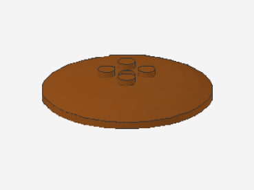 Lego Dish 6 x 6, inverse (44375b) dark orange