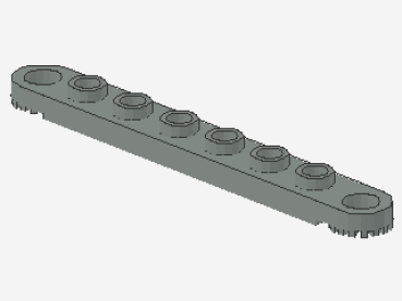 Lego Technic Plate 1 x 8 (4442) light gray