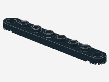 Lego Technic Plate 1 x 8 (4442) black