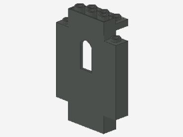 Lego Panel 2 x 5 x 6 (4444) with Window, dark gray