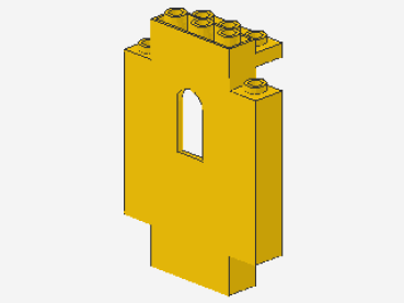 Lego Panel 2 x 5 x 6 (4444) with Window, yellow