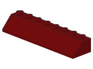 Lego Slope Stone 45° 2 x 8 x 1 (4445) dark red