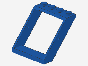 Lego Windows 4 x 4 x 3 (4447) Roof, blue