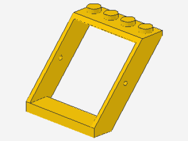 Lego Fenster 4 x 4 x 3 (4447) Dach, gelb