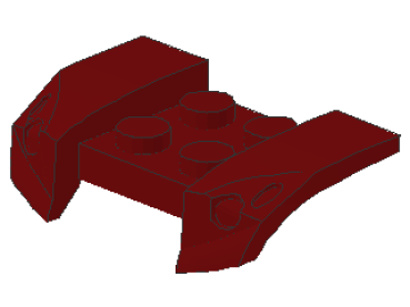 Lego Mudguard 2 x 4 (44674) dark red