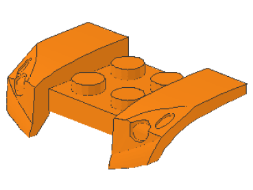 Lego Kotflügel 2 x 4 (44674) orange